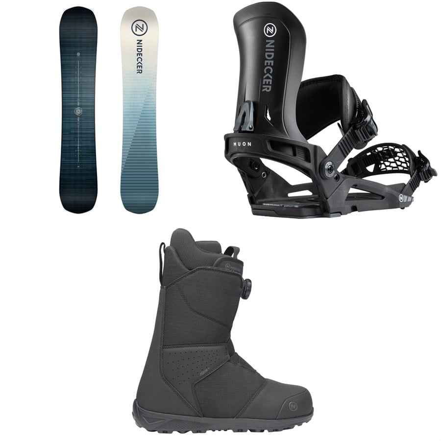 Nidecker Play Snowboard + Muon Snowboard Bindings + Sierra Snowboard Boots 2026
