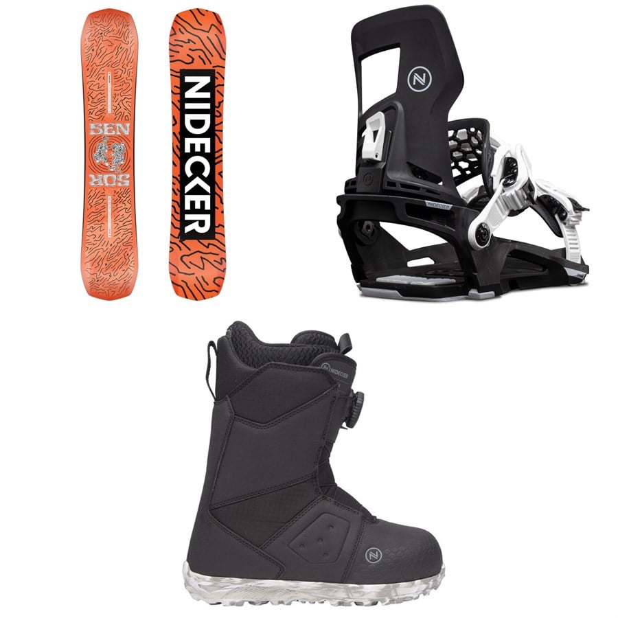Nidecker Sensor Snowboard + Prime Snowboard Bindings + Micron Snowboard Boots - Kids' 2026