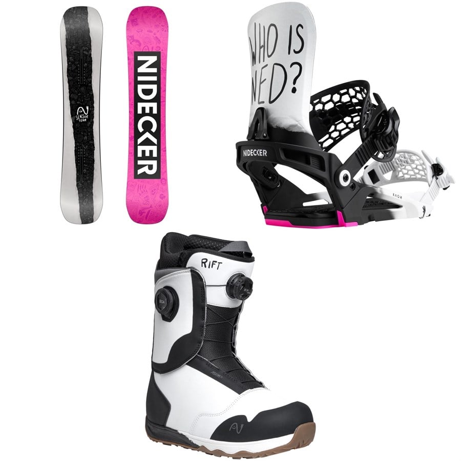 Nidecker Sensor Team Snowboard + Kaon Snowboard Bindings + Rift Snowboard Boots 2026