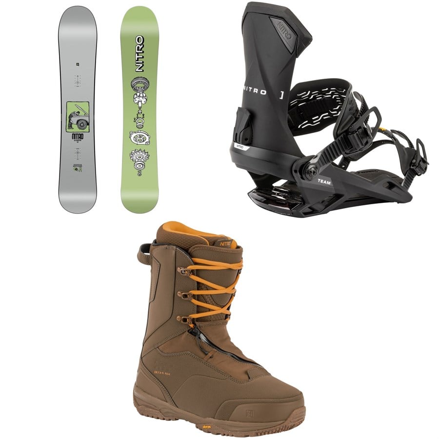 Nitro Alternator Snowboard + Team Snowboard Bindings + Venture Pro Lace Snowboard Boots 2026