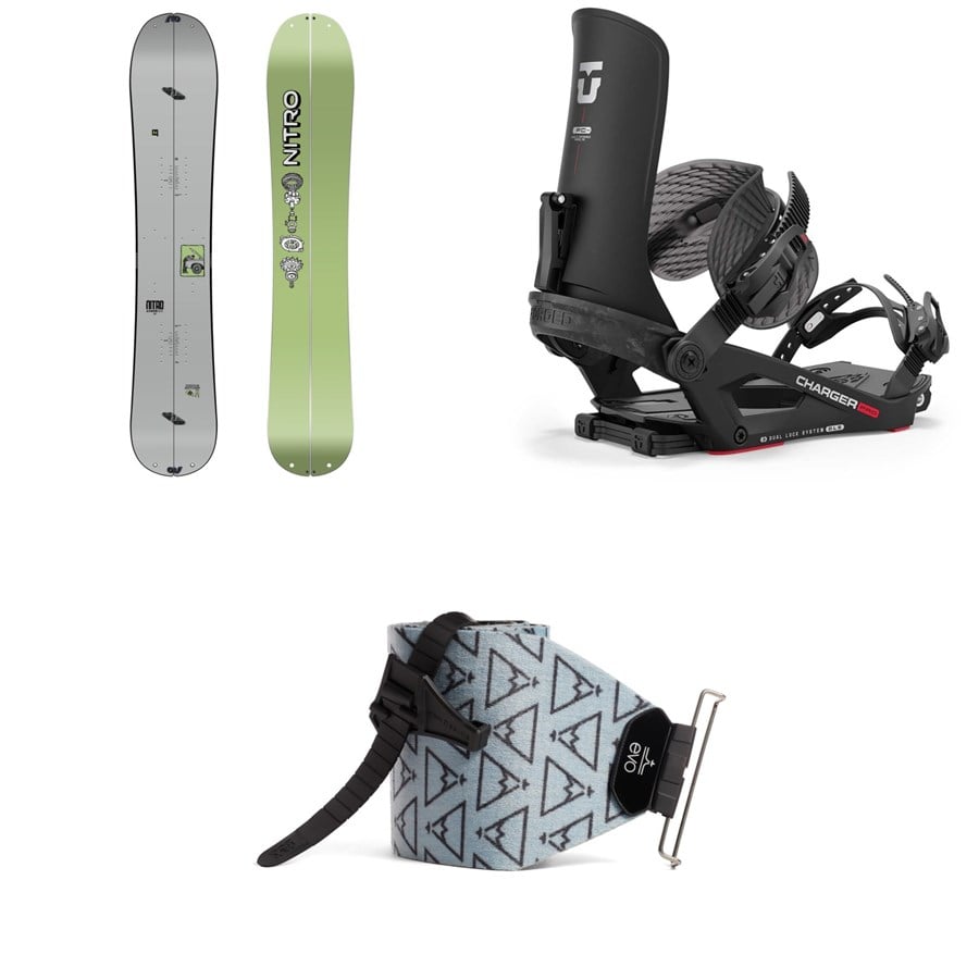Nitro Alternator Splitboard + Union Charger Pro Splitboard Bindings + Evo X Pomoca Pro Glide Splitboard Skins 2026