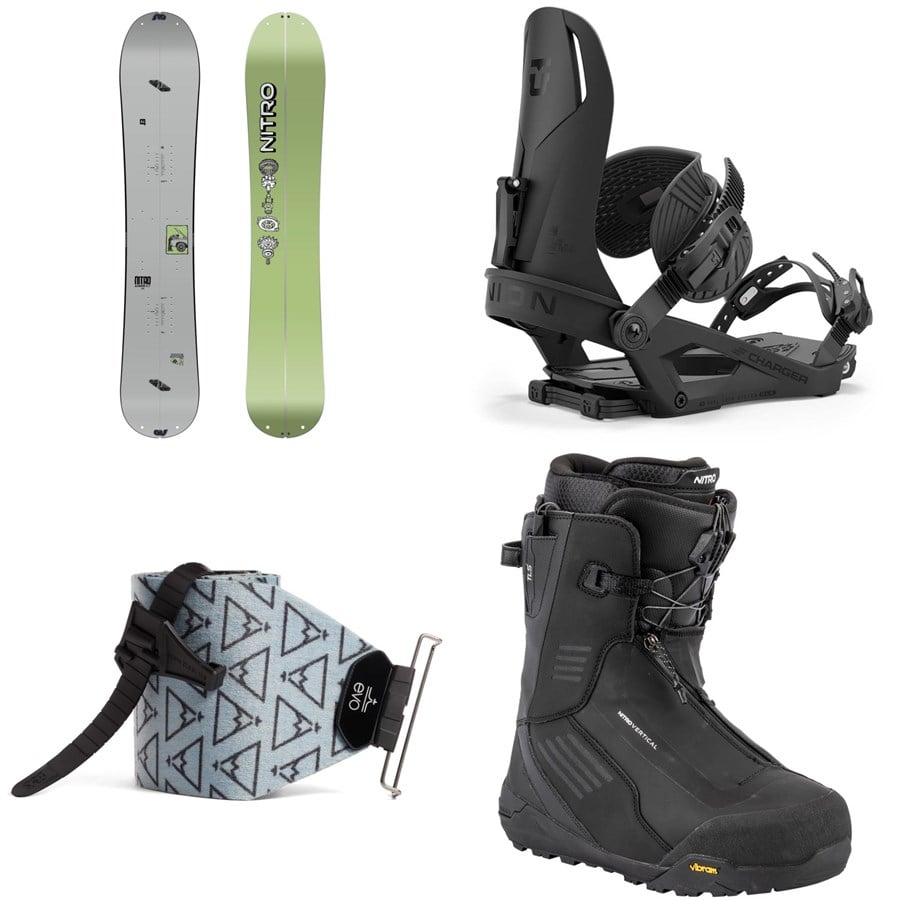 Nitro Alternator Splitboard + Union Charger Splitboard Bindings + evo x Pomoca Pro Glide Splitboard Skins + Nitro Vertical TLS + Snowboard Boots 2026