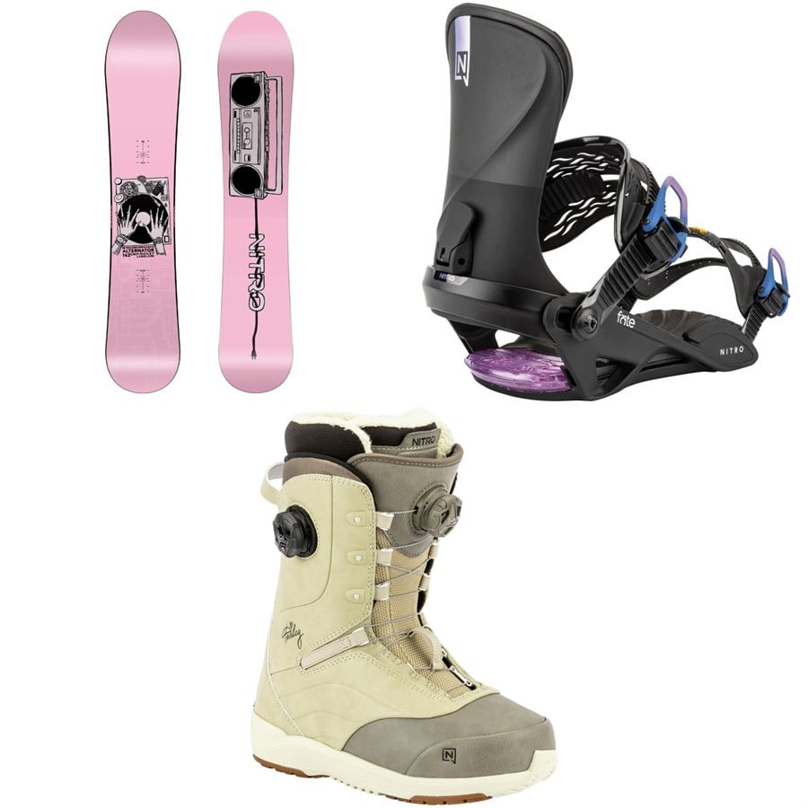 Nitro Alternator x Hailey Snowboard + Fate Snowboard Bindings + Crown Boa Snowboard Boots - Women's 2026