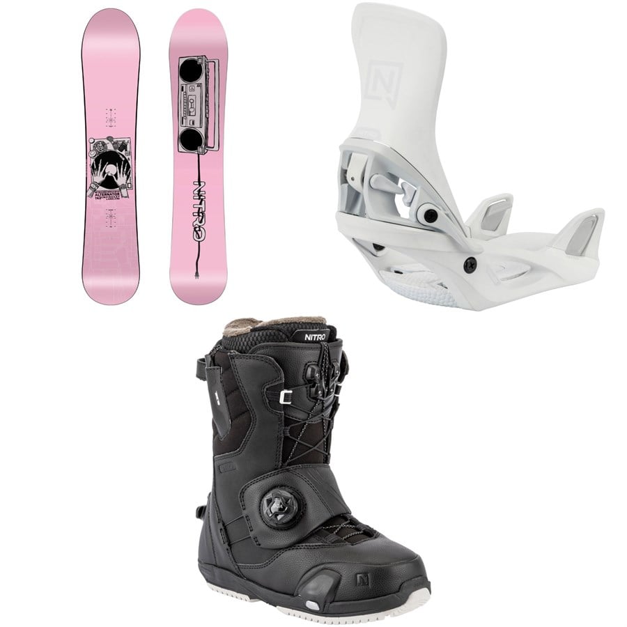 Nitro Alternator X Hailey Snowboard + Step On Snowboard Bindings + Cave Step On TLS Snowboard Boots - Women's 2026