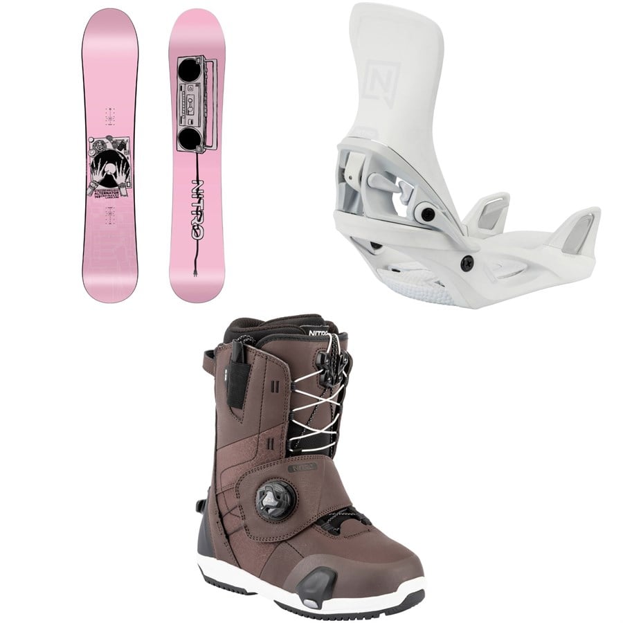 Nitro Alternator X Hailey Snowboard + Step On Snowboard Bindings + Monarch Step On TLS Snowboard Boots - Women's 2026
