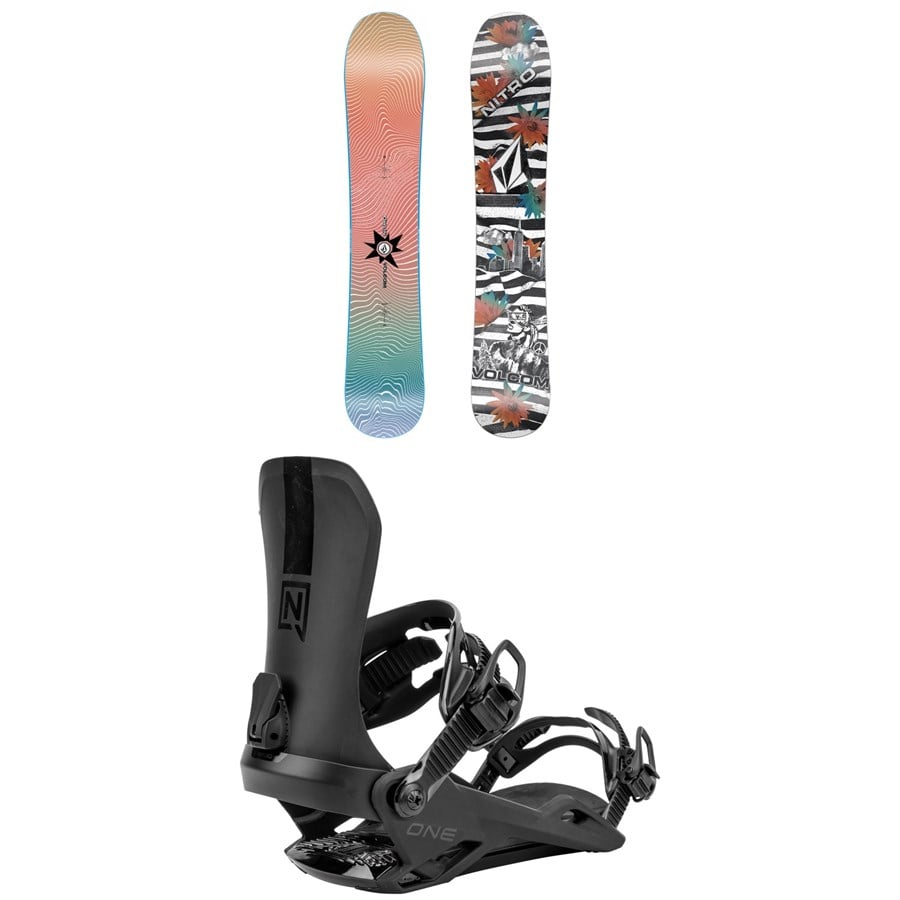 Nitro Alternator x Volcom Snowboard + One Snowboard Bindings 2025