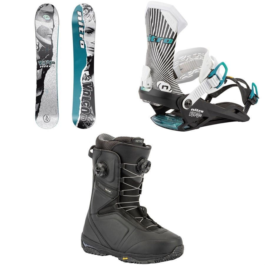 Nitro Alternator x Volcom Snowboard + Team Snowboard Bindings + Team Boa Snowboard Boots 2026