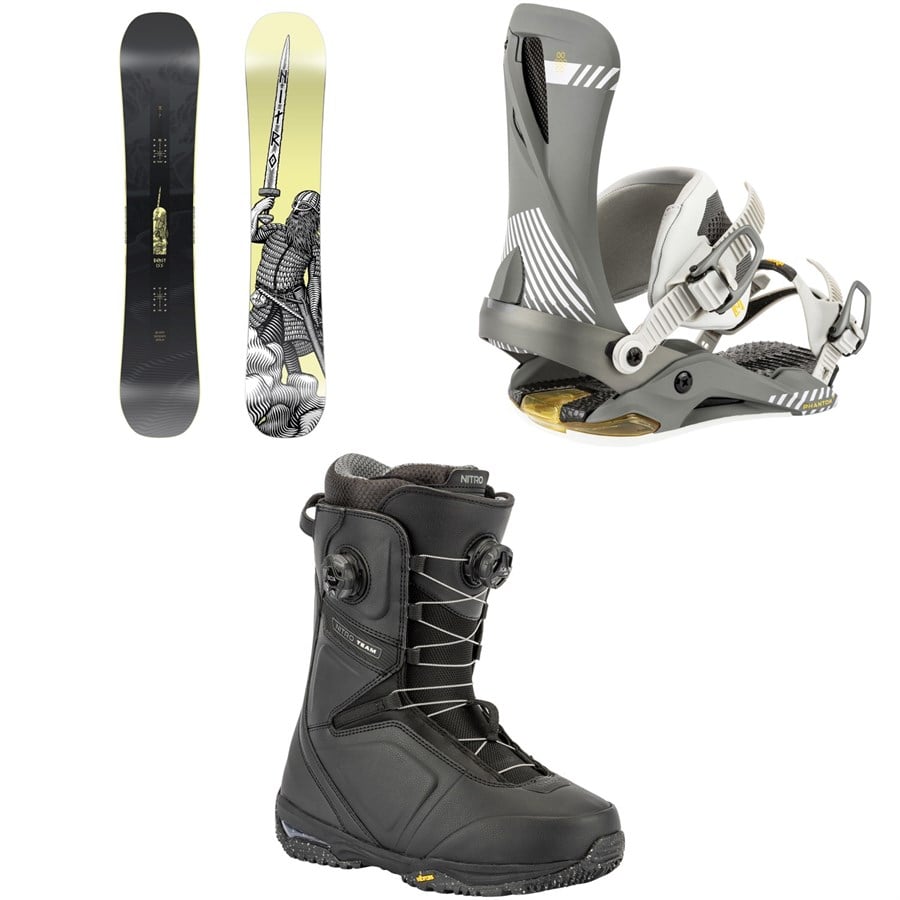 Nitro Beast Snowboard + Phantom + Snowboard Bindings + Team Boa Snowboard Boots 2026
