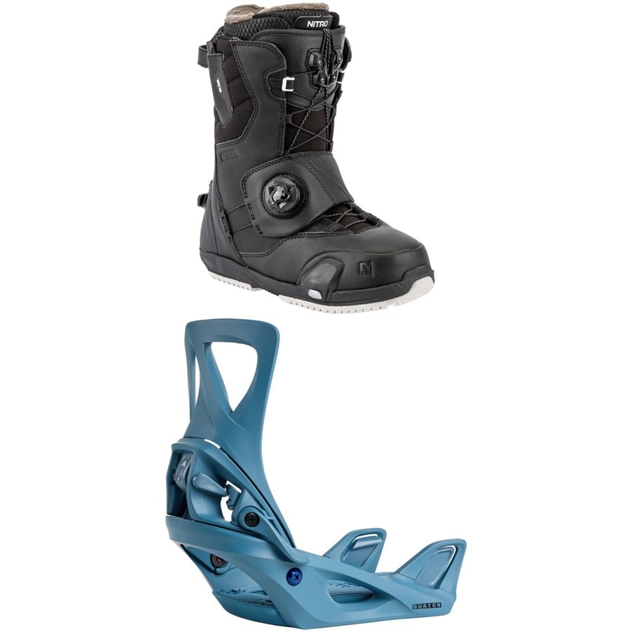 Nitro Cave Step On TLS Snowboard Boots + Burton Step On Snowboard Bindings - Women's 2026