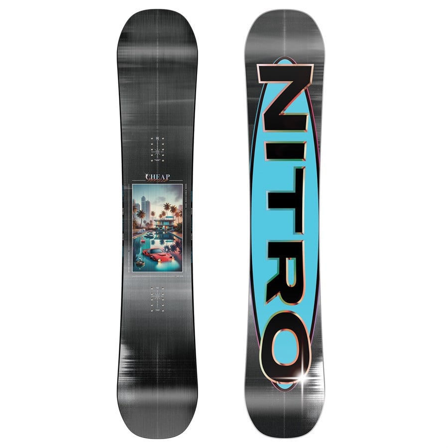 Nitro Cheap Thrills Snowboard + Rambler Snowboard Bindings 2026
