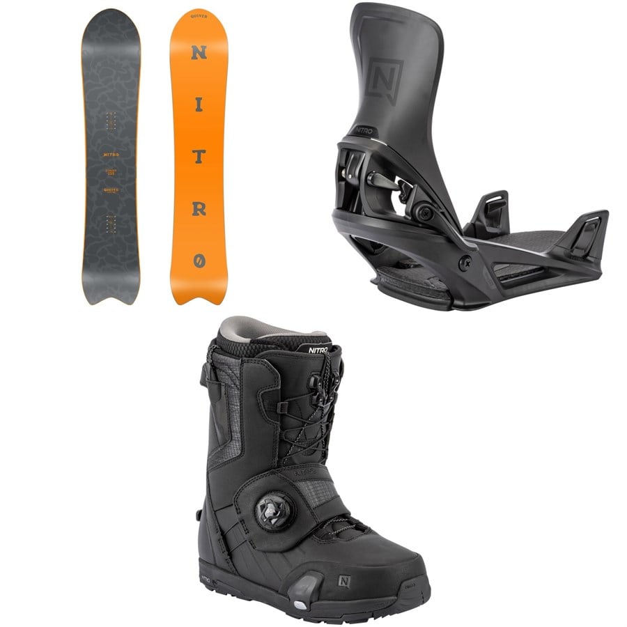 Nitro Dinghy Snowboard + Step On Snowboard Bindings + Profile Step On TLS Snowboard Boots 2026