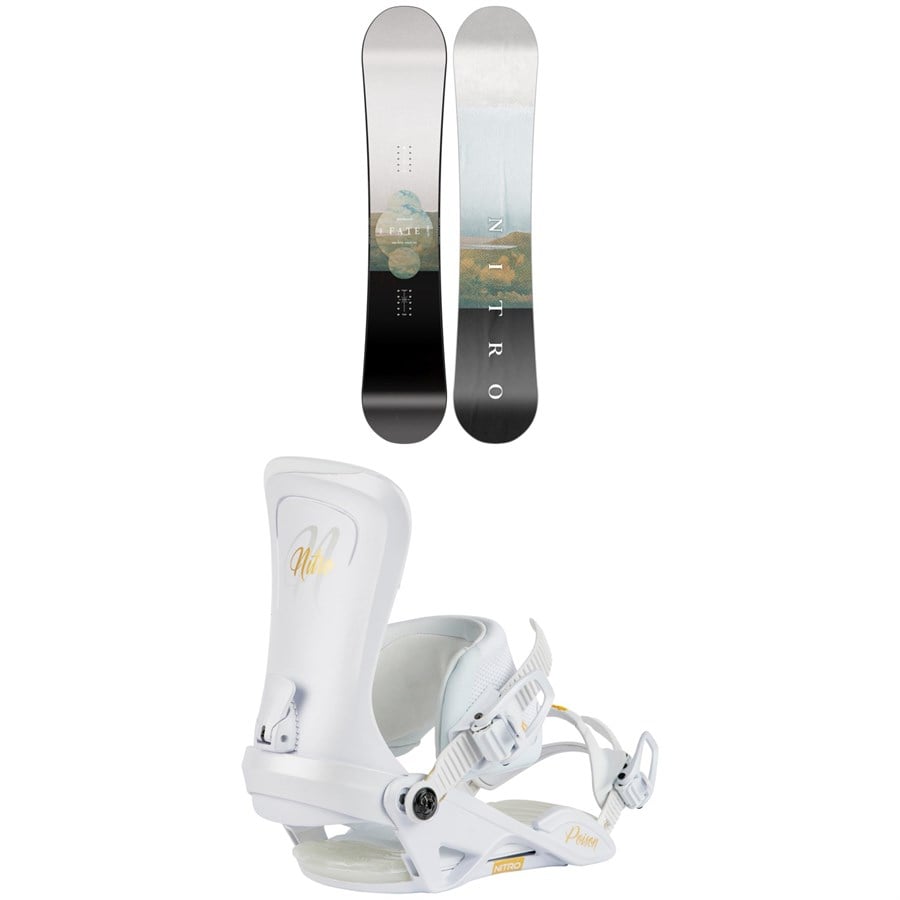 Nitro Fate Snowboard + Poison Snowboard Bindings - Women's 2025