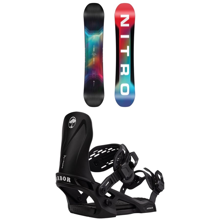 Nitro Future Team Snowboard + Arbor Sapling Snowboard Bindings - Kids' 2026