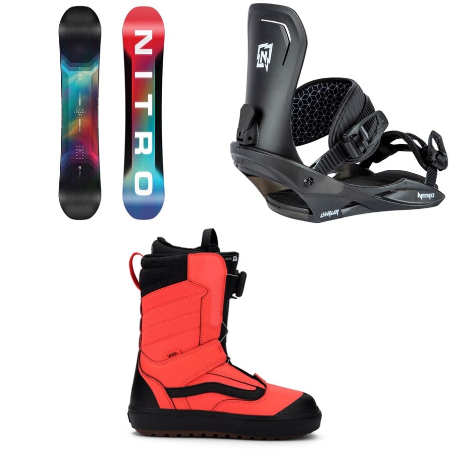 Nitro Future Team Snowboard + Charger Snowboard Bindings + Vans Juvie OG Snowboard Boots - Kids' 2026