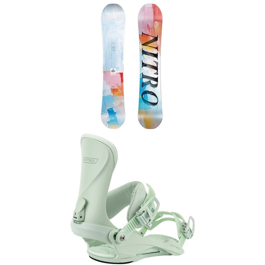 Nitro Lectra Abstract Snowboard + Cosmic Snowboard Bindings - Women's 2026