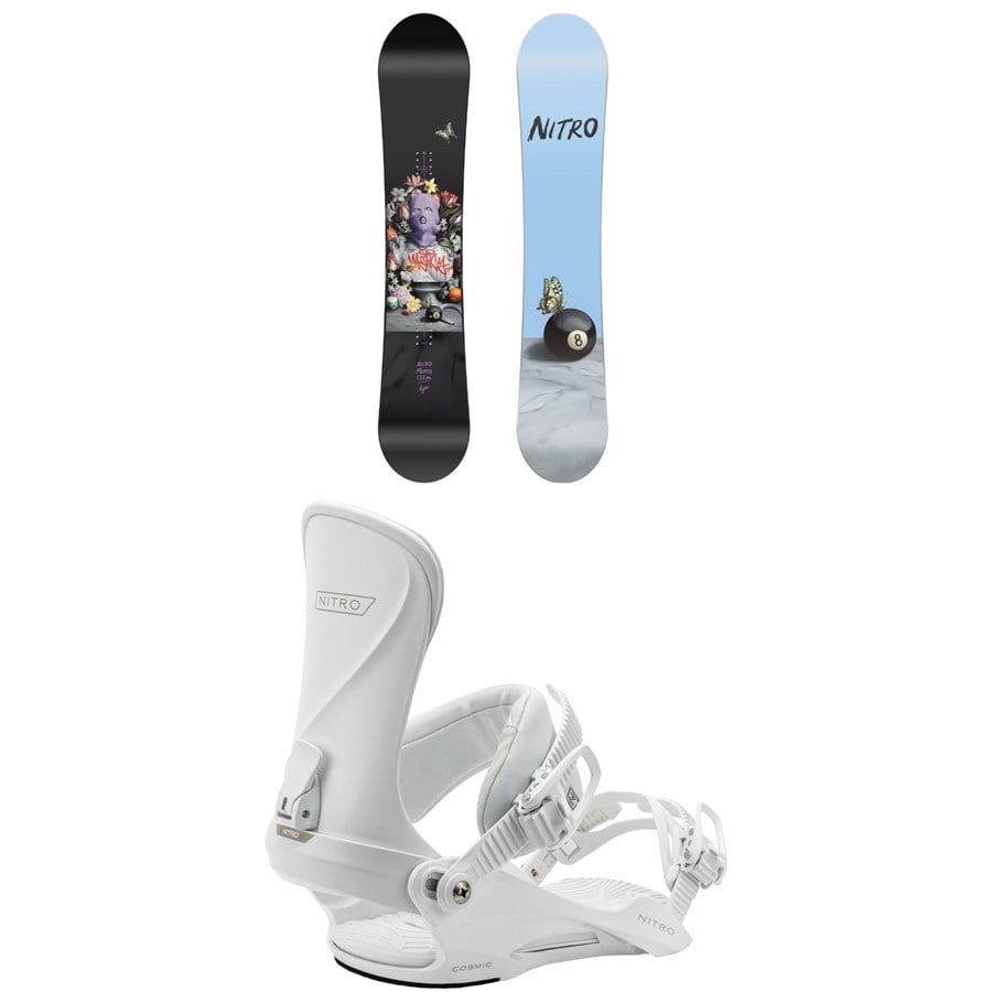 Nitro Mercy Snowboard + Cosmic Snowboard Bindings - Women's 2026