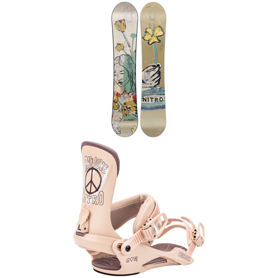 Nitro Mercy Snowboard + Cosmic Snowboard Bindings - Women's 2025