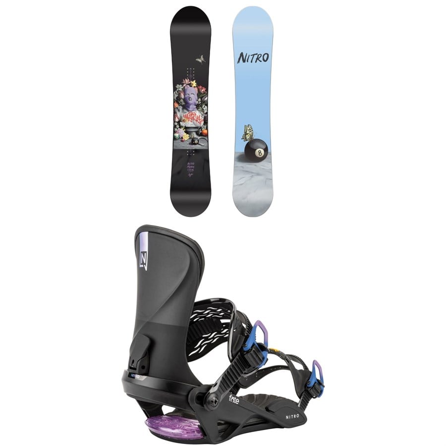 Nitro Mercy Snowboard + Fate Snowboard Bindings - Women's 2026
