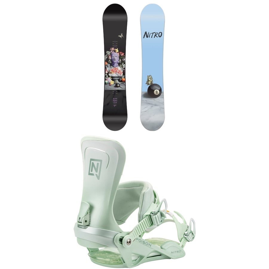 Nitro Mercy Snowboard + Poison Snowboard Bindings - Women's 2026