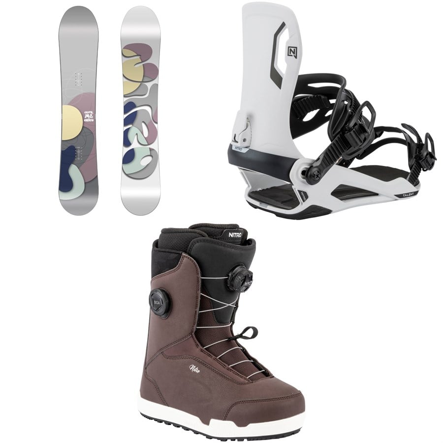 Nitro Nova Snowboard + Talent Snowboard Bindings + Scala Boa Snowboard Boots - Women's 2026