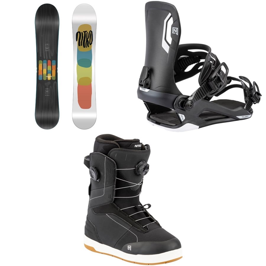 Nitro Phase Snowboard + Talent Snowboard Bindings + Venture Boa Snowboard Boots 2026