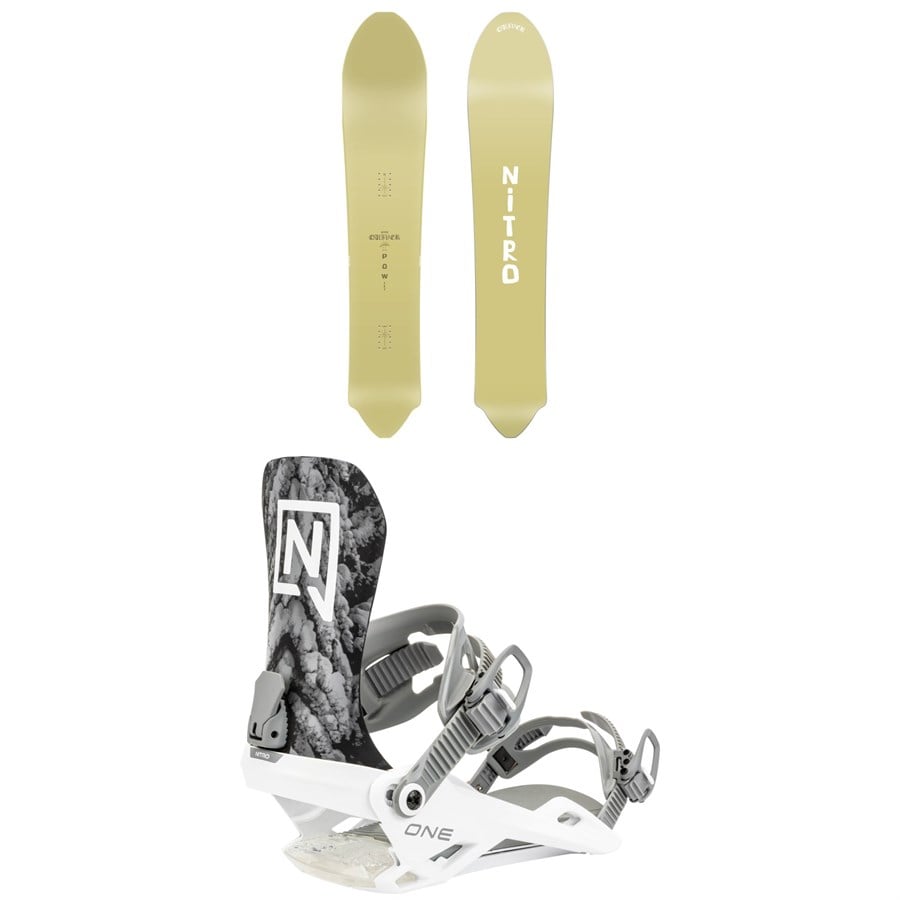 Nitro Pow Snowboard + One Snowboard Bindings 2025