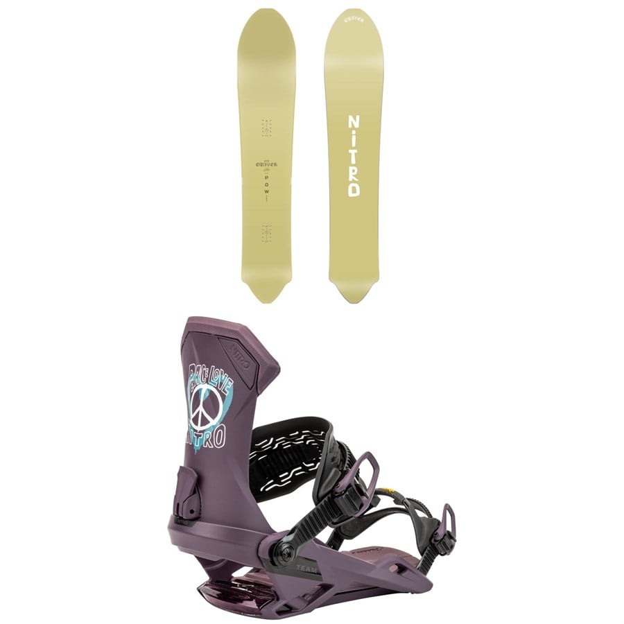 Nitro Pow Snowboard + Team Snowboard Bindings 2025