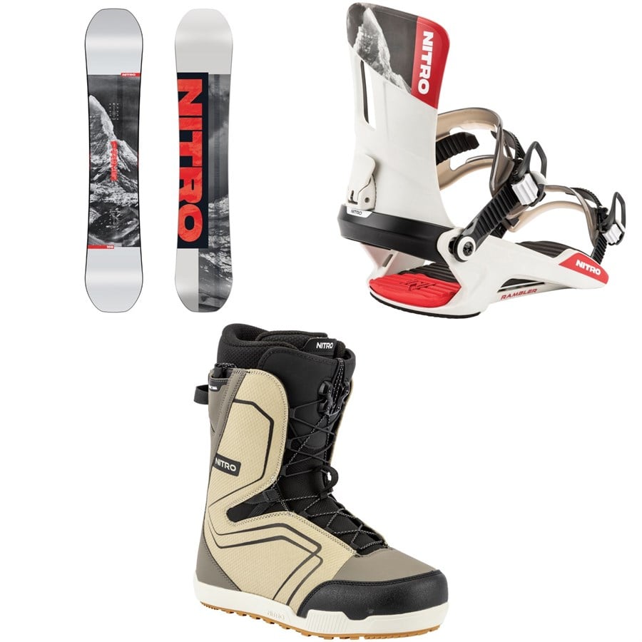 Nitro Prime Raw Snowboard + Rambler Snowboard Bindings + Sentinel Boa Snowboard Boots 2026