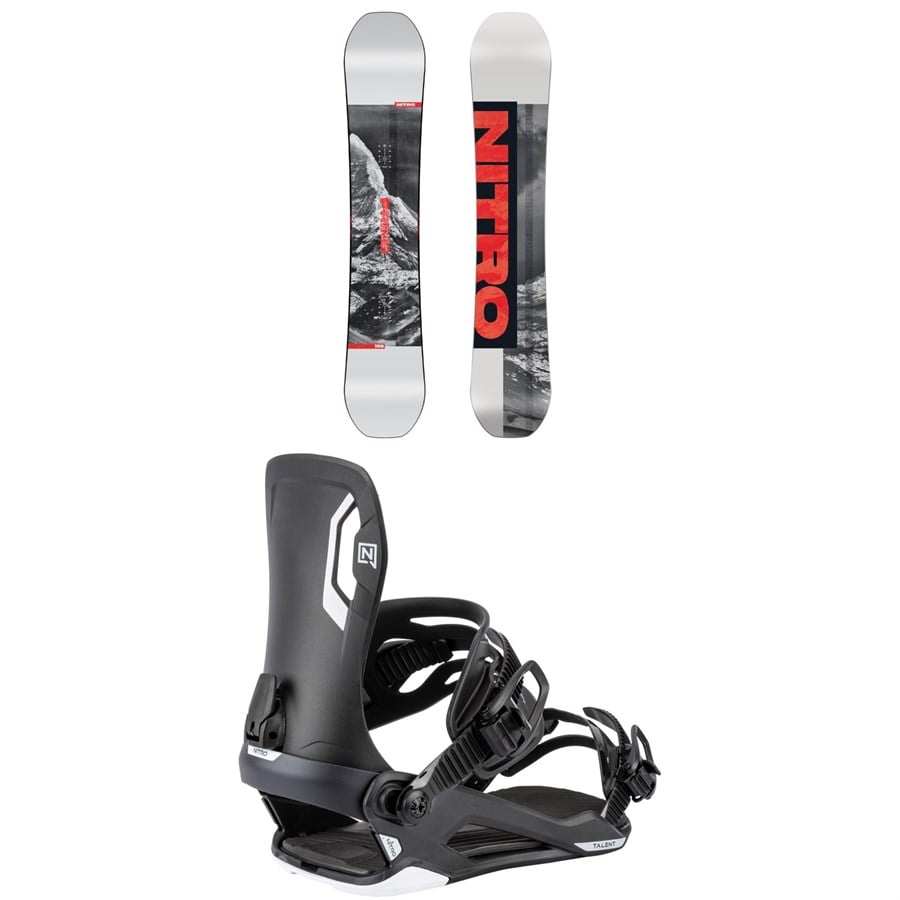 Nitro Prime Raw Snowboard + Talent Snowboard Bindings 2026
