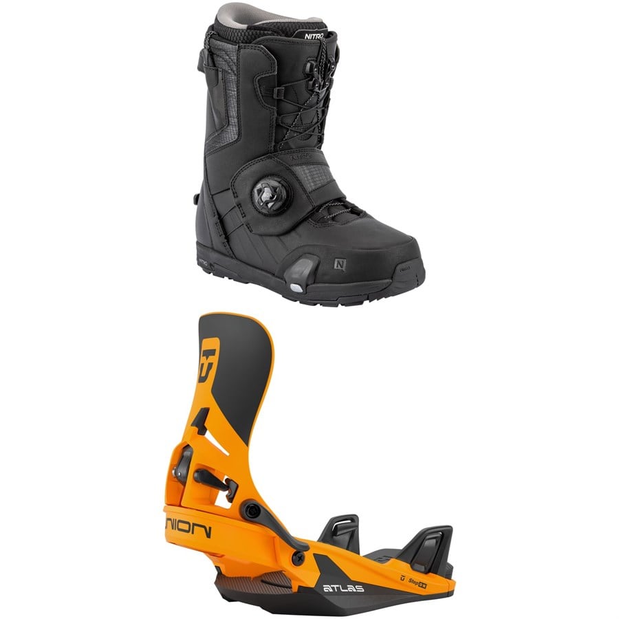 Nitro Profile Step On TLS Snowboard Boots + Union Atlas Step On Snowboard Bindings 2026