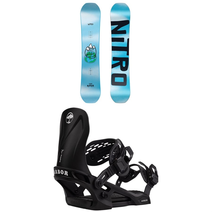 Nitro Ripper Snowboard + Arbor Sapling Snowboard Bindings - Kids' 2026
