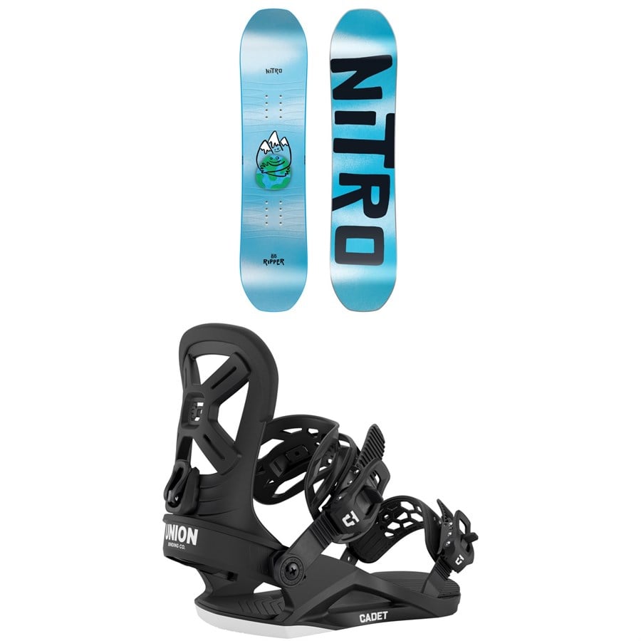 Nitro Ripper Snowboard + Union Cadet Snowboard Bindings - Kids' 2026