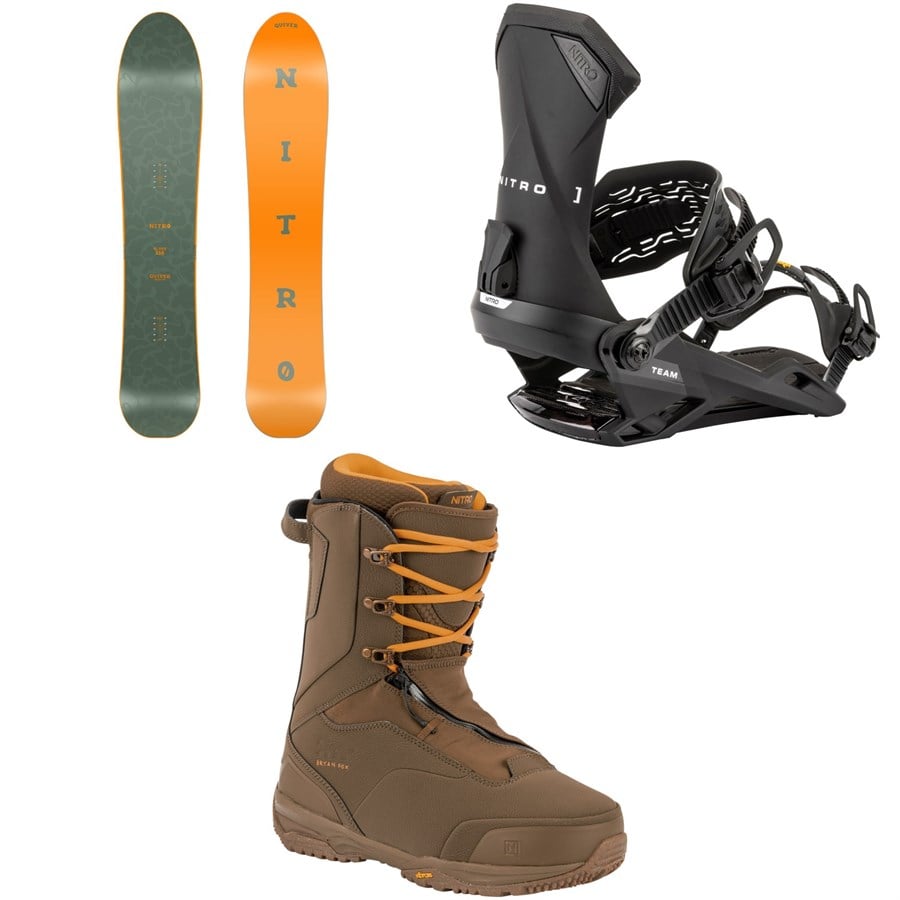 Nitro Slash Snowboard + Team Snowboard Bindings + Venture Pro Lace Snowboard Boots 2026