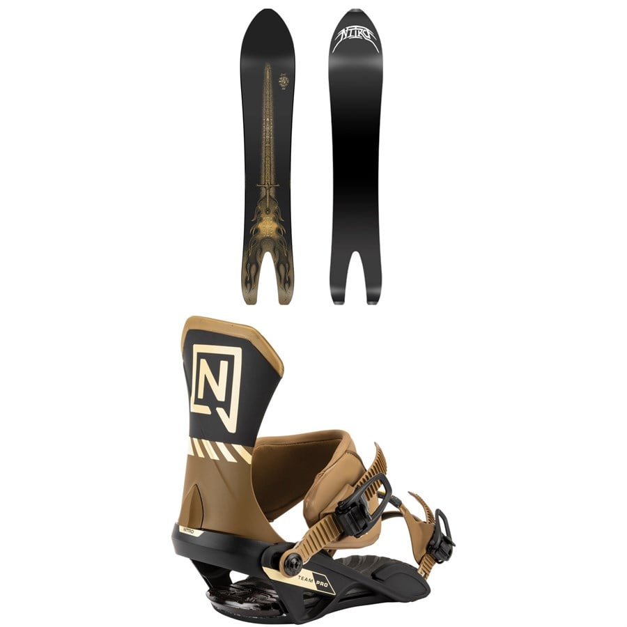 Nitro Stiletto RS X Drew Hicken Snowboard + Team Pro Snowboard Bindings 2026