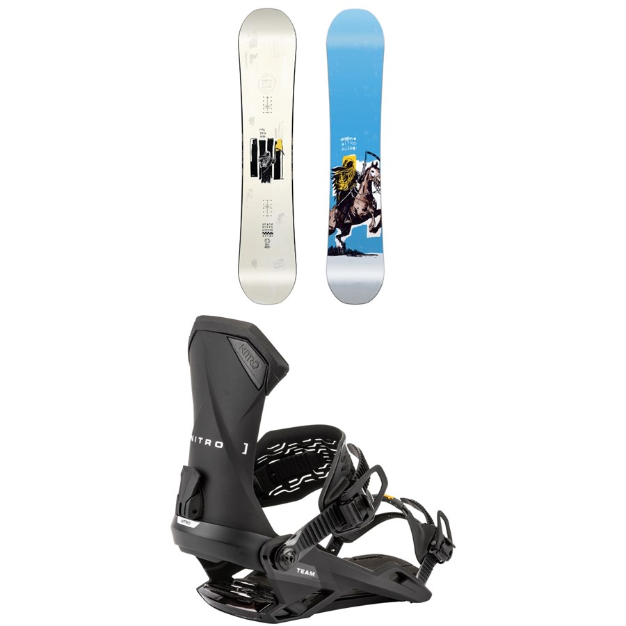 Nitro T1 Snowboard + Team Snowboard Bindings 2026