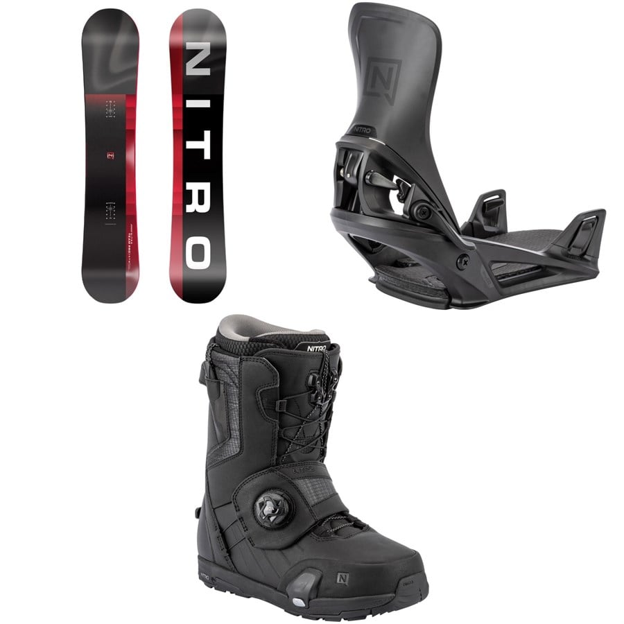 Nitro Team Pro Snowboard + Step On Snowboard Bindings + Profile Step On TLS Snowboard Boots 2026