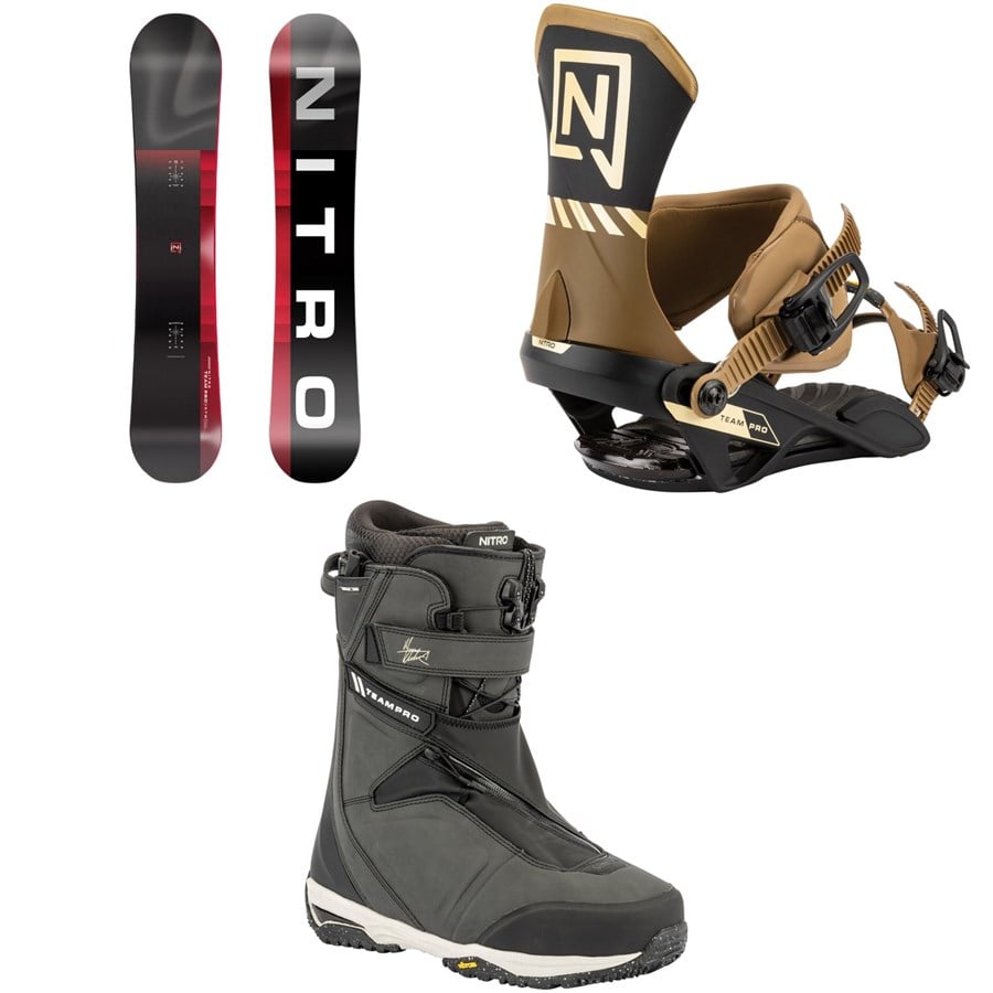 Nitro Team Pro Snowboard + Team Pro Snowboard Bindings + Team Pro x Marcus Kleveland Snowboard Boots 2026