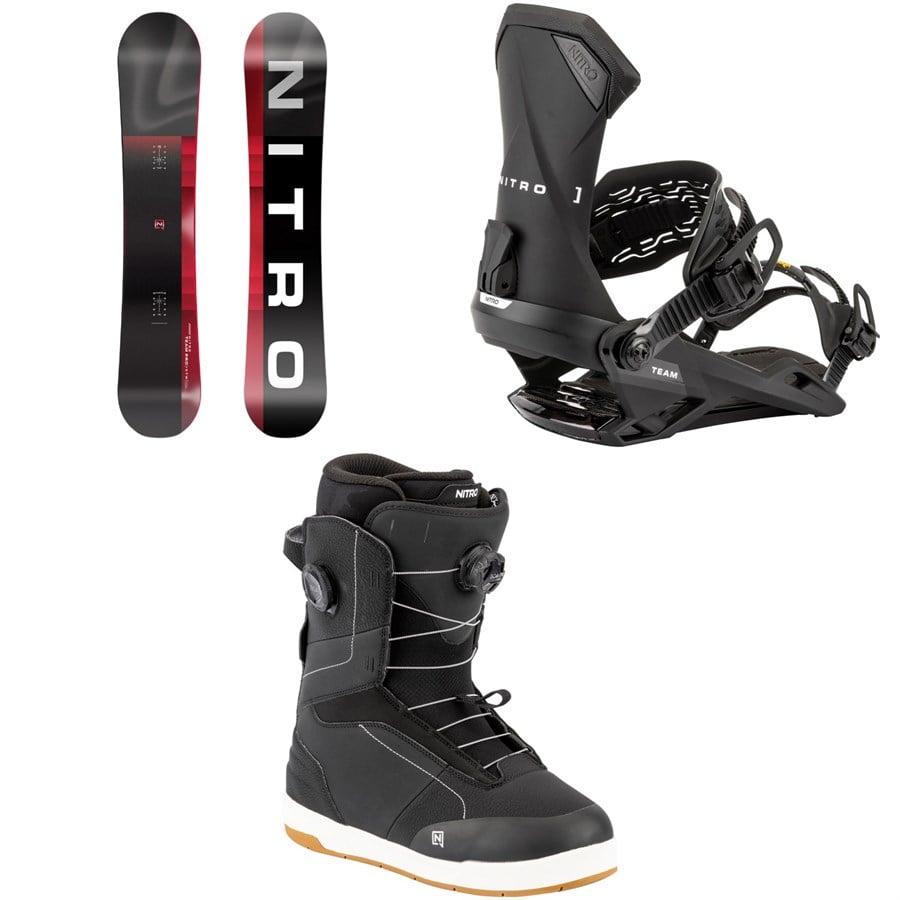 Nitro Team Pro Snowboard + Team Snowboard Bindings + Venture Boa Snowboard Boots 2026