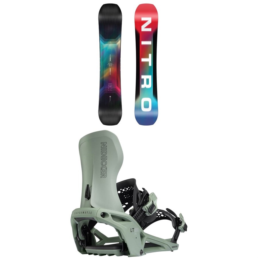 Nitro Team Snowboard + Nidecker LT Supermatic Snowboard Bindings 2026