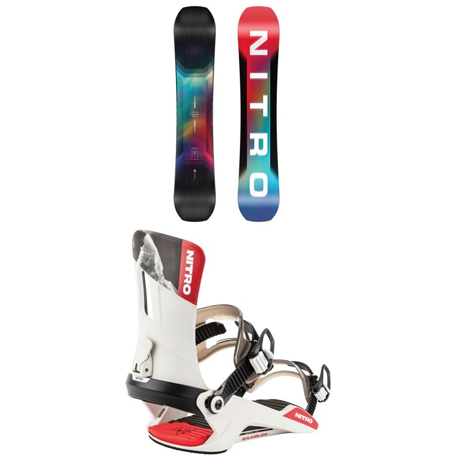 Nitro Team Snowboard + Rambler Snowboard Bindings 2026