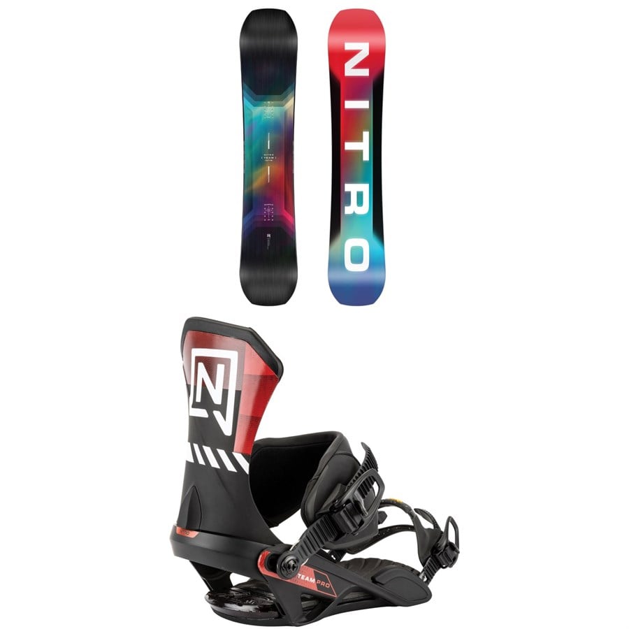 Nitro Team Snowboard + Team Pro Snowboard Bindings 2026