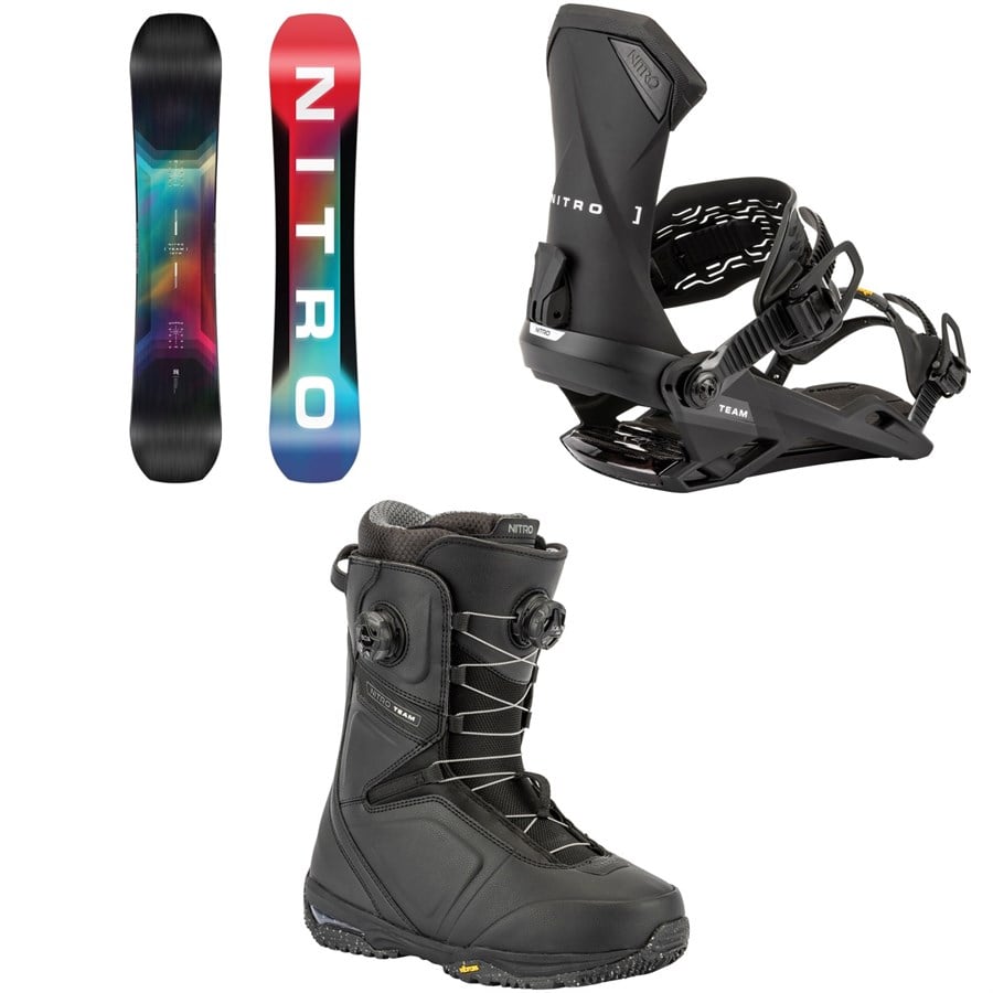 Nitro Team Snowboard + Team Snowboard Bindings + Team Boa Snowboard Boots 2026