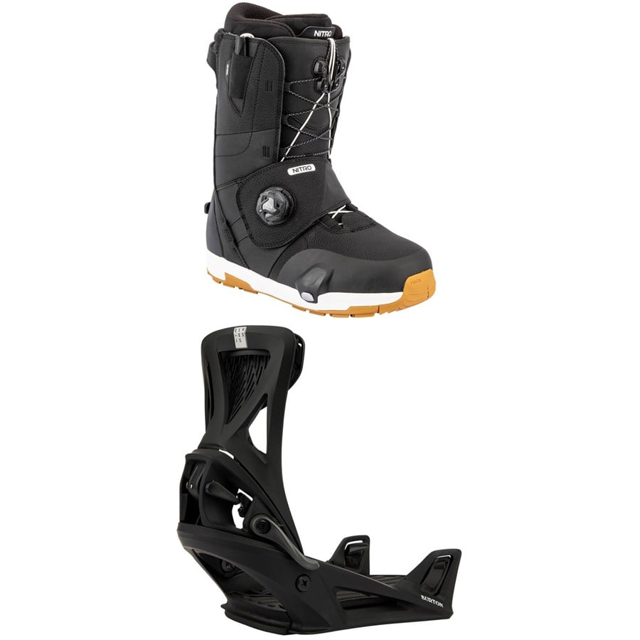Nitro Venture Step On TLS Snowboard Boots + Burton Step On Genesis Snowboard Bindings 2026