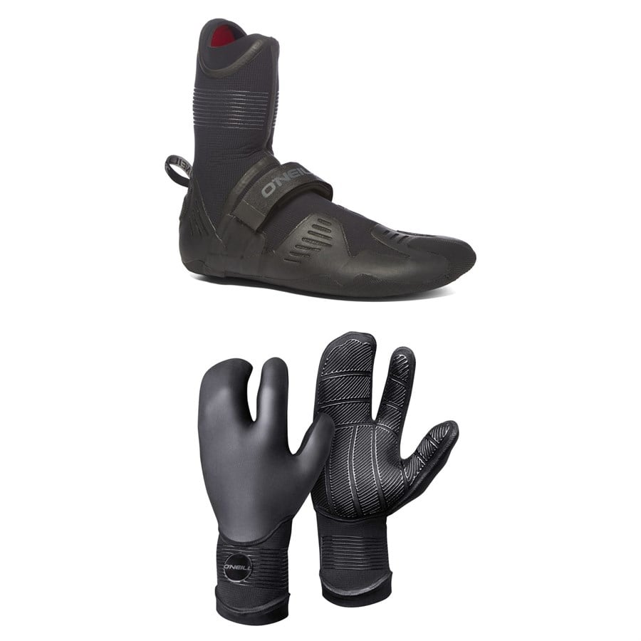 O'Neill 5mm Psycho Tech RT Wetsuit Boots + 5mm Psycho Tech Lobster Gloves