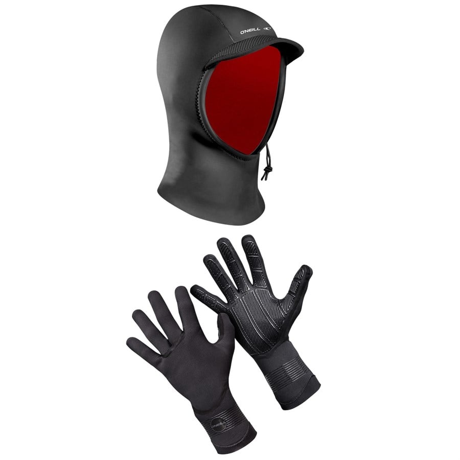 O'Neill Psycho 1.5mm Wetsuit Hood + 1.5mm Psycho Tech Gloves