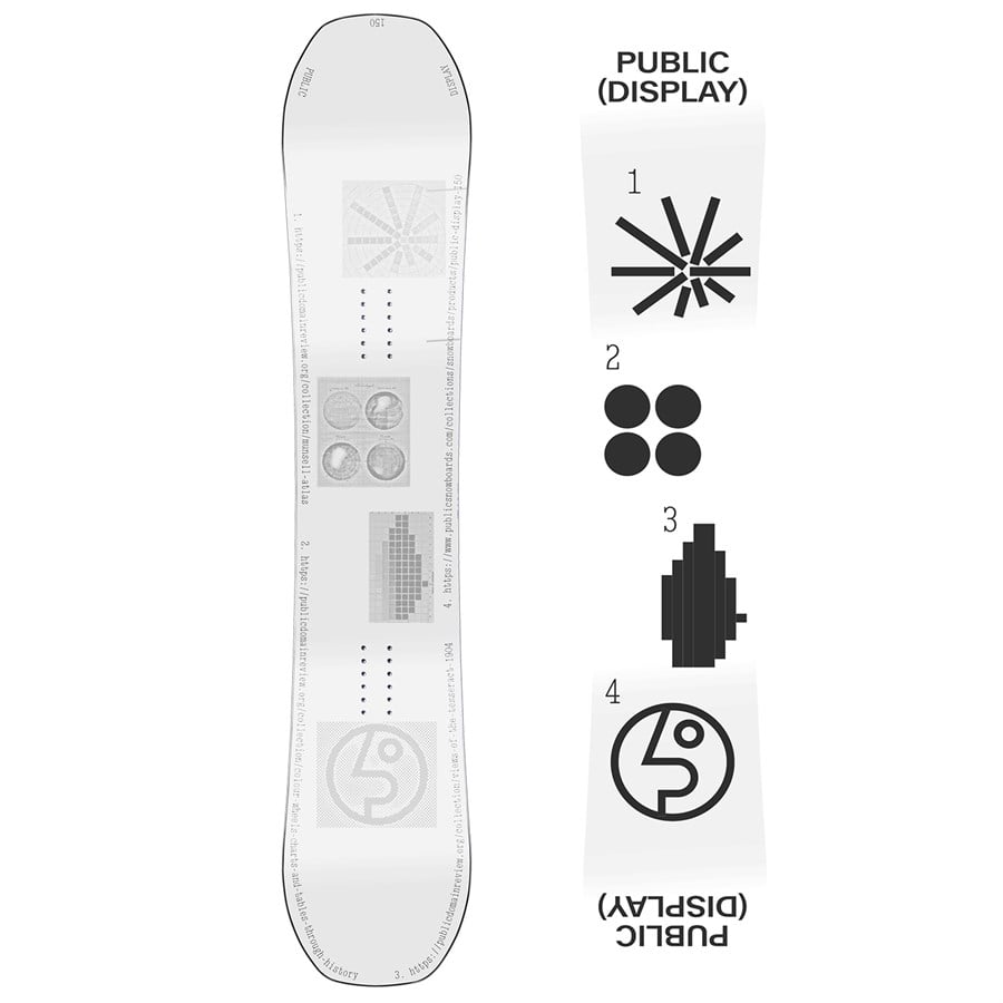 Public Snowboards Display Snowboard + Union Strata Snowboard Bindings 2025