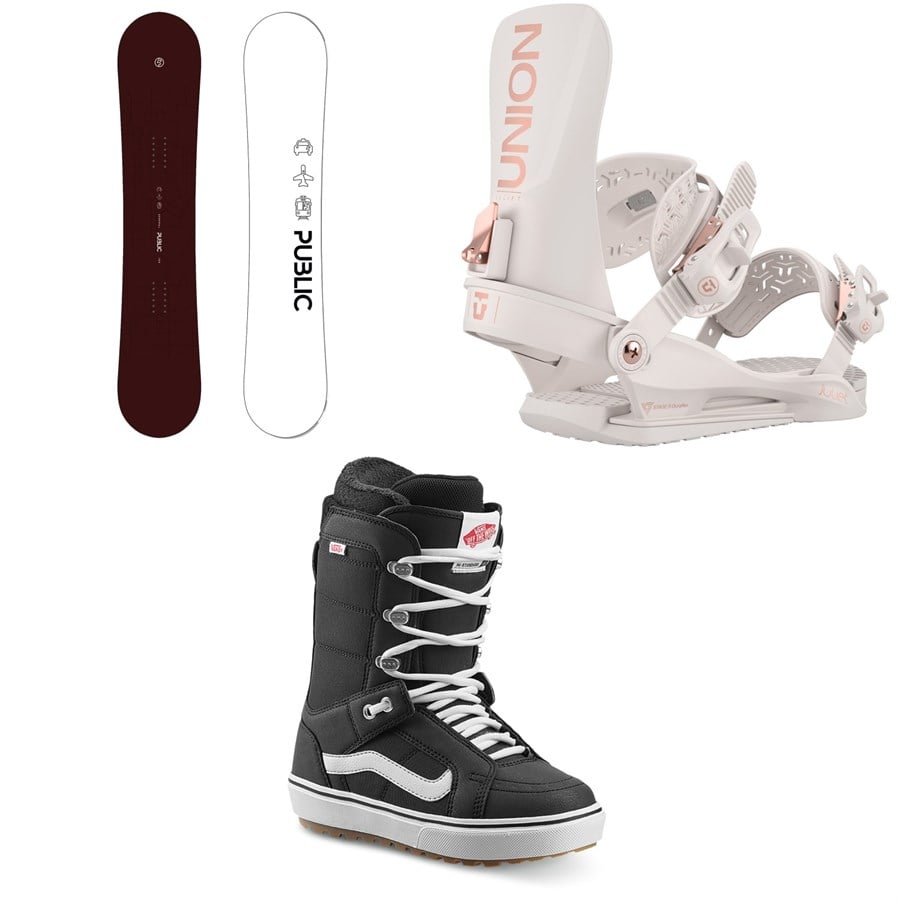 Public Snowboards General Snowboard + Union Juliet Snowboard Bindings + Vans Hi Standard OG Snowboard Boots - Women's 2026