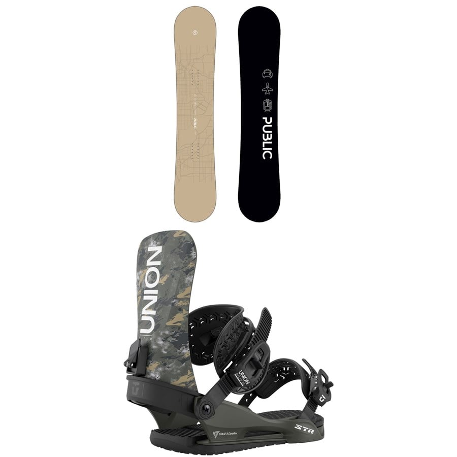 Public Snowboards General Snowboard + Union STR Snowboard Bindings 2026