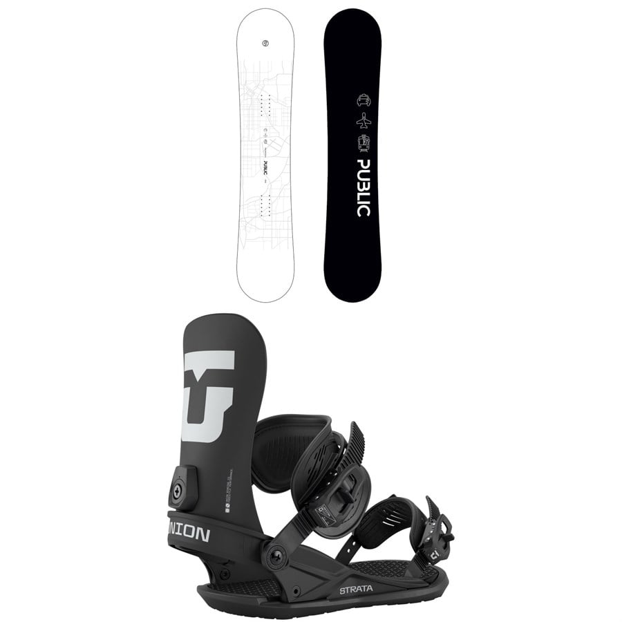 Public Snowboards General Snowboard + Union Strata Snowboard Bindings 2026