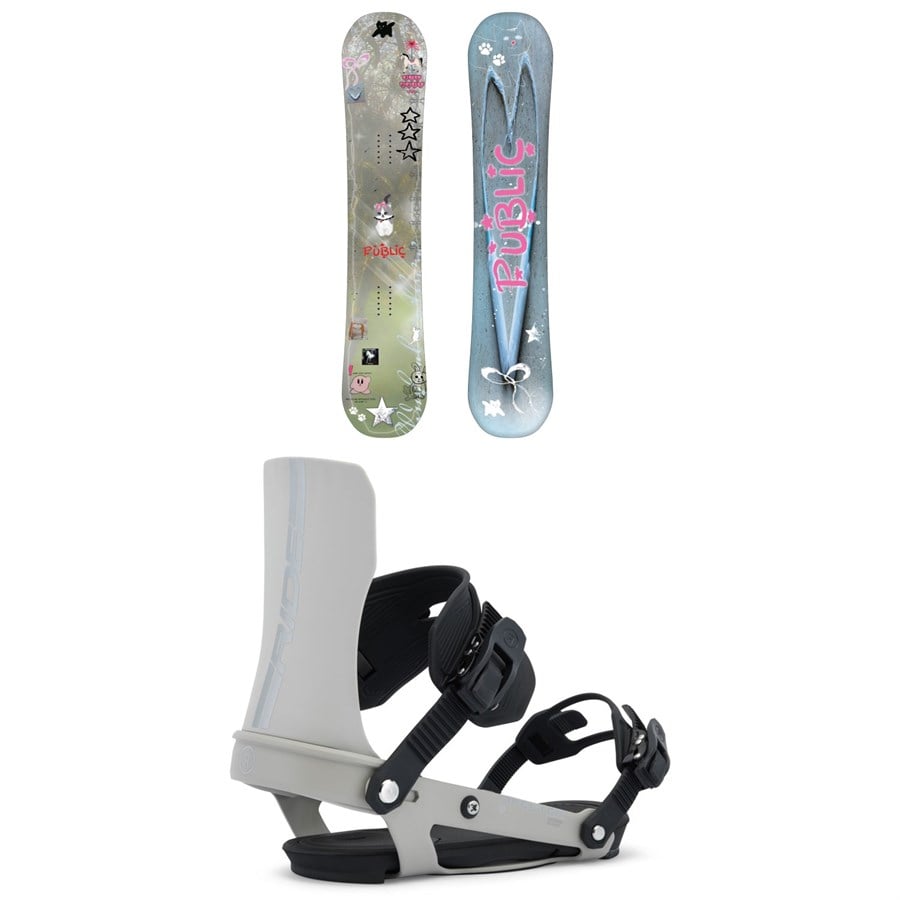 Public Snowboards Jibgurl Snowboard + Ride Specter Snowboard Bindings - Women's 2026